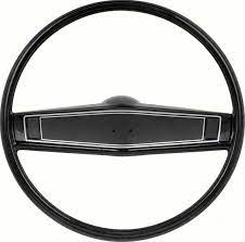 69-70 Steering Wheel Kit ; Black; with Black Steering Wheel Shroud