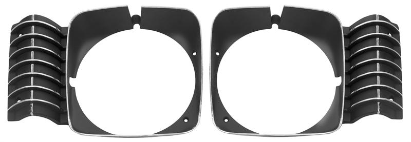 69-72 Nova Headlamp Bezels Pair