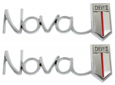 1966-1967 Nova Rear Quarter Emblems (PAIR)